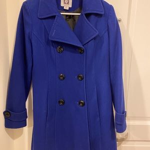 Blue Anne Klein Peacoat Jacket
